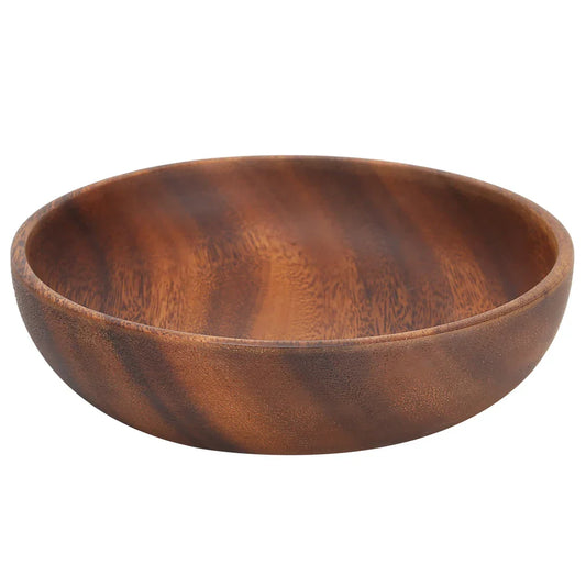 Bol à collation en bois naturel – Plat de service pour fruits, salades et soupes